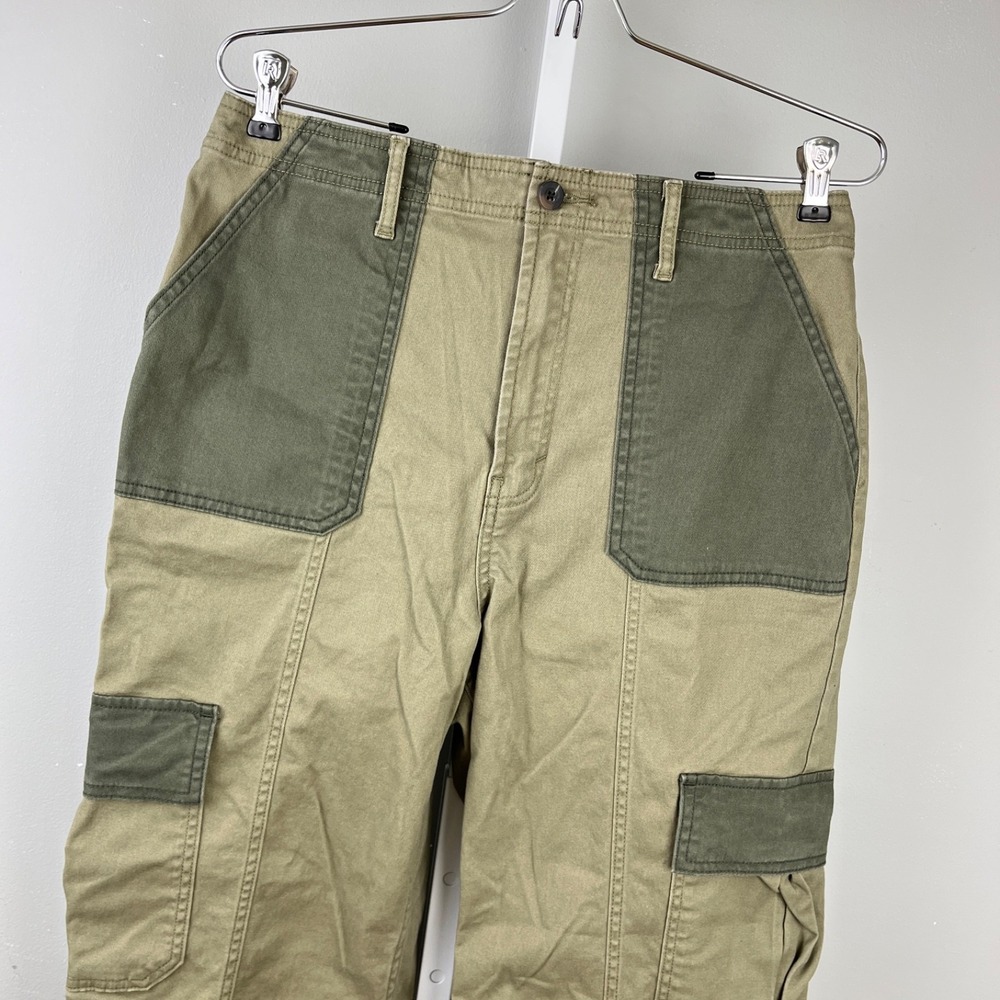 ana A New Approach Highest Rise Vintage Straight Pants Womens 12 Green Cargo